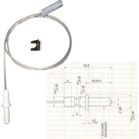 CANDELETTA PIANI COTTURA WHIRLPOOL DE LONGHI CANDY ARISTON LOFRA Universale 33mm