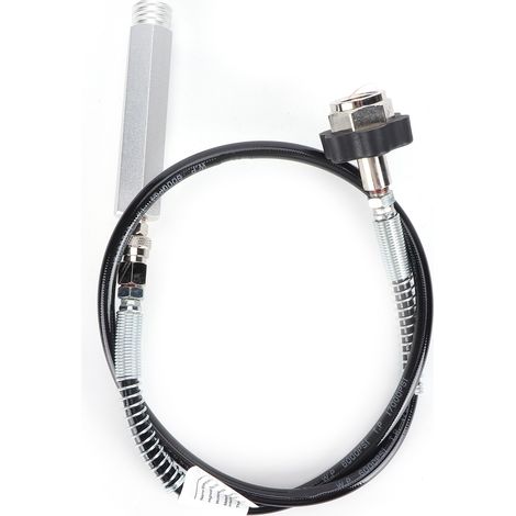 36-Zoll-CO2-Schlauchadapter (schwarz), CGA320 TR21-4 Doppelgewinde-Anschlussset, optimale Abdichtung mit Befestigungsschrauben (1/5)