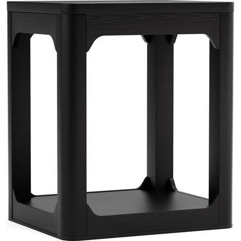 Set aus 2 Beistelltischen mit Doppelablage aus schwarzem MDF 50x40x60 cm MODENUIT (1/5)