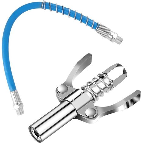 Fettpressenkupplung, Fettpumpendüse mit 30 cm flexiblem Schlauch, G-Typ-Kupplung für Fettpumpen, für alle Arten von Fettkompressoren