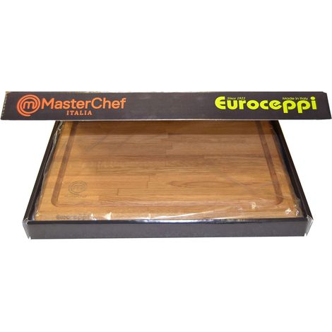 Tagliere professionale in legno di rovere EUROCEPPI Masterchef originale Made in Italy casa cucina ristorante il numero 1 dei taglieri uso domestico o professionali - MISURA: Tagliere cm 55x35
