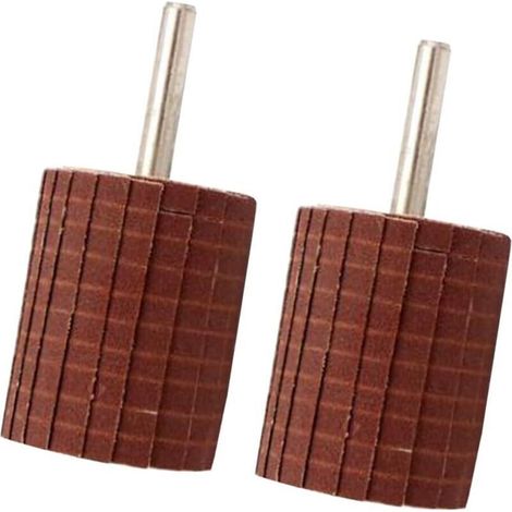 2Pcs Vadrouille à Poncer Cylindrique Ponceuse à Lamelles Ponceuse à Lamelles Rouleaux de Ponçage 400 Grains 6mm Arbre (1/5)