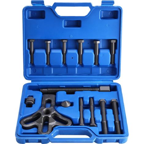 13pcs Arrache Volant Magnetique, 75-105mm Extracteur de Volant de Direction, Universelle Kit Extracteur de Equilibreur Harmonique pour Démontage Volant Moteur Moto Voiture (Bleu) (1/5)