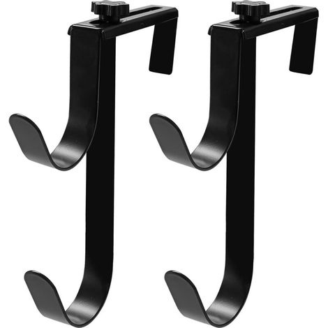 Verstellbare Aluminium-Poolzaunhaken, robuste Haken für Poolschläuche, Zubehör für Poolskimmer (2, schwarz) (1/4)