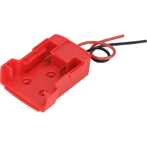 Adaptateur batterie lithium pour outil électrique, connecteur de support avec faisceau 12AWG, pièce de rechange, kit câblage, compatible perceuse visseuse, 1 pièce. (1/5)