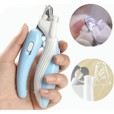 Coupe-ongles professionnel pour chiens et chats avec lumière LED et poignées antidérapantes