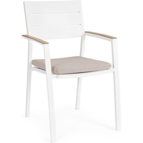 Silla bioclimática Zelmar blanca 58,5x55,5x90 cm (1/5)