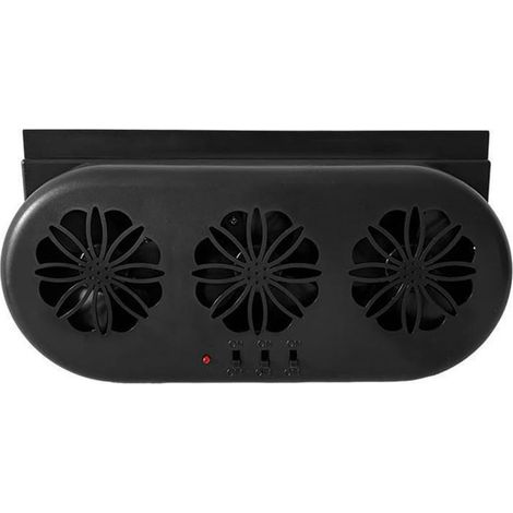 Ventilateur d'extraction pour voiture, 3 ventilateurs, alimentation solaire, USB, ventilation silencieuse, refroidissement du radiateur, automobile (1/5)