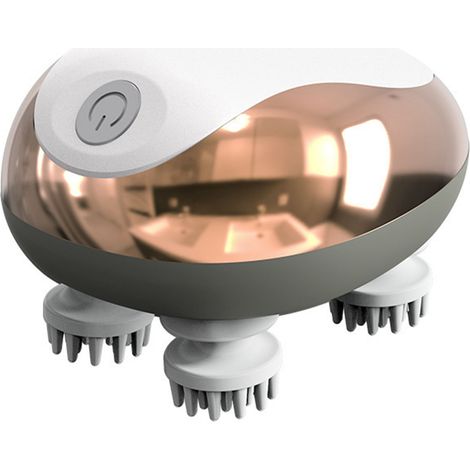 Mini masseur de cuir chevelu sans fil à 2 vitesses, utilisable à sec ou humide, pour salle de bain-AquaForge (1/5)