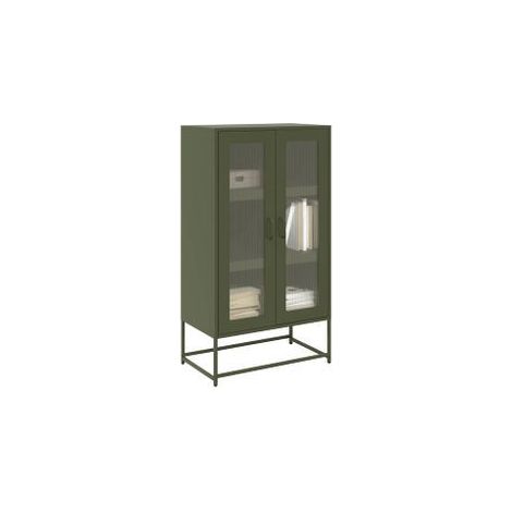 Buffet haut vert olive 68x39x123 acier (1/5)