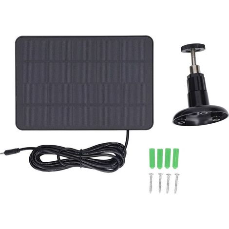 4W 5V wasserdichtes und wetterfestes Solarpanel für den Außenbereich mit verstellbaren Halterungen, energiesparendes Photovoltaikpanel für Akku und Überwachungskamera (1/5)