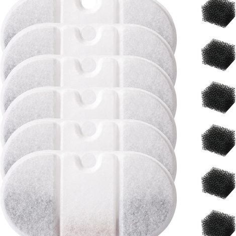 Filtres fontaine animaux x8, charbon actif, eau chat chien (1/3)