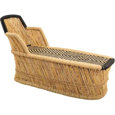 Sillón de bambú marrón 110x48x78 (1/5)