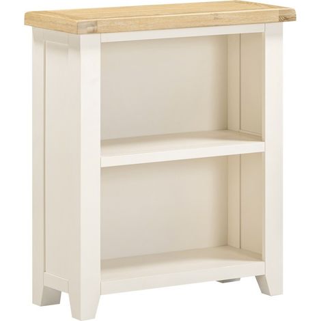 Windsor Low Bookcase - L32 x W80 x H91 cm - Ivory/Oak