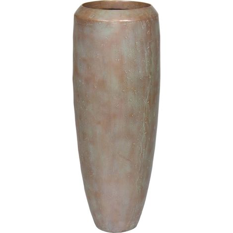 Bac & particules métal Ø30cm H80cm Ext colonne vert-gris brut - dimhaut: H 80 cm - couleur: Cuivre