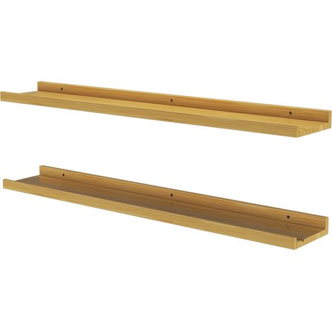 Wandregal Linus, Naturholz, 90 x 4 cm 2er Set, Vicco