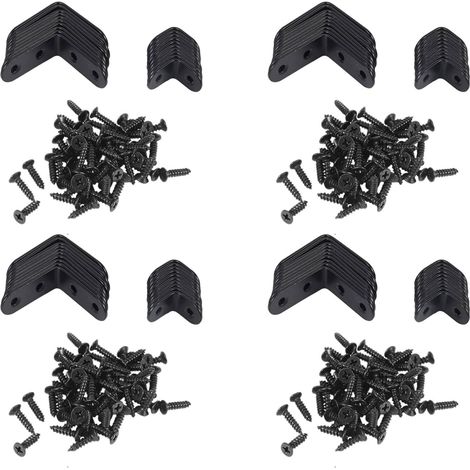 80 équerres noires en L équerre de jonction à angle de 90 (1/5)