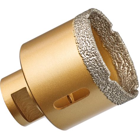 GraniFix Ø 60 mm Diamantbohrer M14 Bohrkrone Fliesenbohrer Trockenbohrer Diamantbohrkrone für Winkelschleifer Trennschleifer