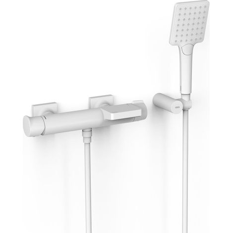 Mitigeur mural pour baignoire et douche Project Blanc mat - TRES 22117001BM