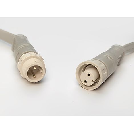 Jandei - Conexión macho y hembra para bañador de pared 24V. Protección IP67 (1/2)