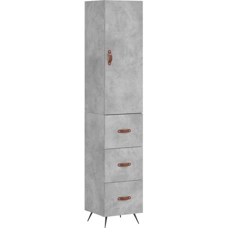 Credenza buffet cassettiera mobile contenitore organizer cucina soggiorno soggiorno alto 34,5 x 34 x 180 cm derivati del legno grigio 020034288