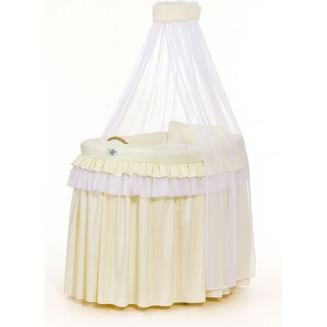 Moisés de mimbre con dosel - Color crema Little Princess (1/5)