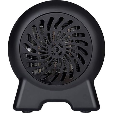 Mini radiateur soufflant céramique PTC électrique portable, basse consommation, protection basculement/surchauffe, salle de bain, noir (1/5)