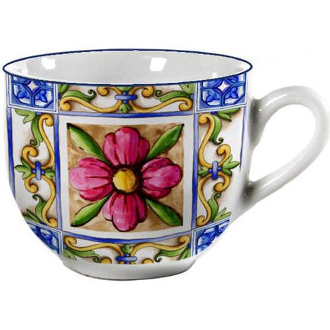 Tasse à café en porcelaine Méditerranée, lot de 6 Passionecasa