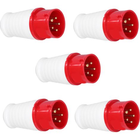 5PCS ZNG-015 Connecteurs industriels, fiches industrielles à 5 broches adaptées aux industries industrielles, agricoles et chimiques, 16A 380V-415V.