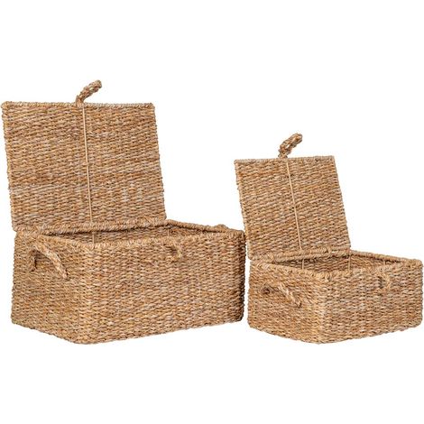 Bogra panier lot de 2 pièces naturel.