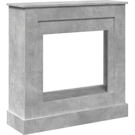 Cadre de cheminée gris béton 90x30x90 cm bois d'ingénierie