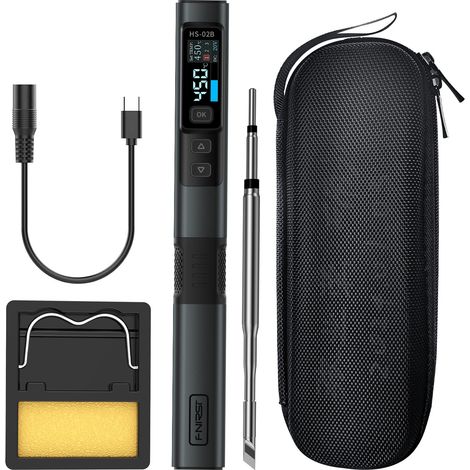 Fer à souder intelligent FNIRSI HS-02 100W station de soudage thermostatique portable stylo à souder entretien à domicile soudage (1/5)