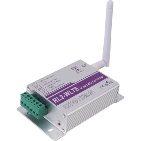 Système d'ouverture de portail GSM 2 canaux avec application 4G, contrôle d'éclairage à distance et relais 100-240 V pour l'automatisation de portes de garage industrielles. (1/5)