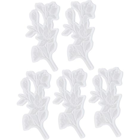5 Pièces Moule en Silicone pour Résine Époxy en Forme de Spray, Décor de Table Créatif DIY (1/5)