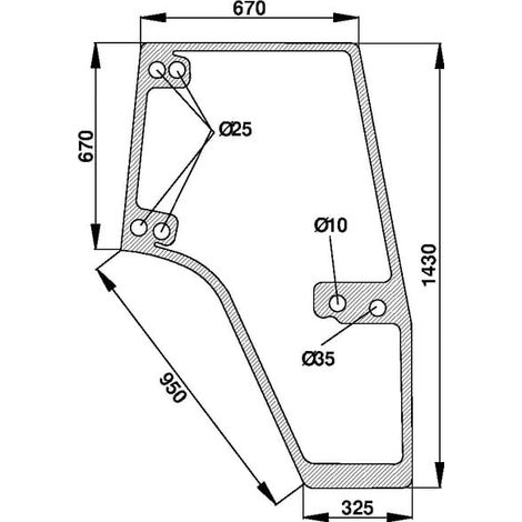 Türscheibe UNIVERSAL D7126 (1/2)