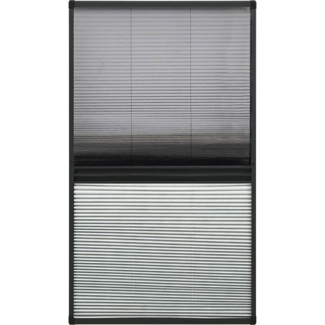 Moustiquaire plissée pour fenêtre Aluminium 80x160 cm et auvent (1/5)