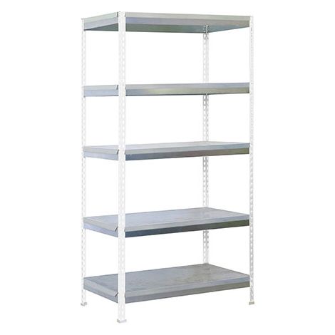 Simonrack Étagère métallique blanc galvanisé robuste 300 kg (1/3)