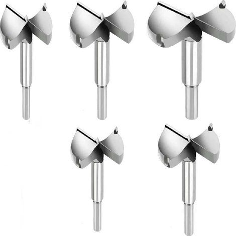 5 PCS Mèches Bois, Fraise à Bois, Forstener φ35mm 40mm 45mm 50mm 60mm forets en alliages de haute qualité pour faire la décoration, les meubles et DIY (1/5)
