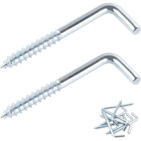 20 ganci a vite ad angolo retto, M2.5 x 25 mm, gancio a L, gancio da parete per appendere (1/4)