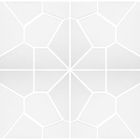 10 pegatinas de pared con efecto espejo, estilo geométrico, de acrílico, para salón o dormitorio. (1/5)