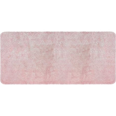 Tappeto in Finta Pelliccia Sintetica Tinta Unita Effetto Rabbit A Pelo Lungo Vellutato Decorativo Super Morbido Scendiletto Passatoia Camera Cucina Corridoio Rosa - 60x140 cm (1/4)