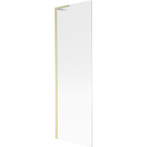Mexen Next L paratia per vasca da bagno 1 anta 60 x 150 cm, righe, oro spazzolato - 895-060-000-03-09-55 (1/5)