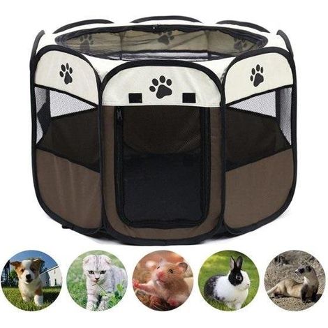 Cage de transport pliable pour chien, chat, lapin et petits animaux, banc de voyage en tissu (1/5)