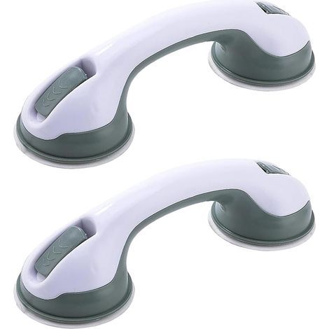 Maniglione di sicurezza per doccia con ventosa, maniglione per vasca da bagno (non richiede foratura), adatto per bagno e WC (grigio) (1/5)