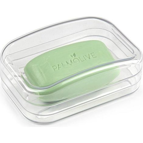 Scatola Portasapone Sponetta da Bagno Trasparente 12 x 8 x 4,5h cm (1/2)