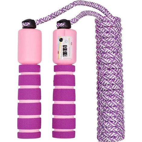 Ecleanfy - Corde à sauter avec compteur pour enfants (violette), corde à sauter réglable pour la remise en forme et l'entraînement des garçons et des filles (1/5)