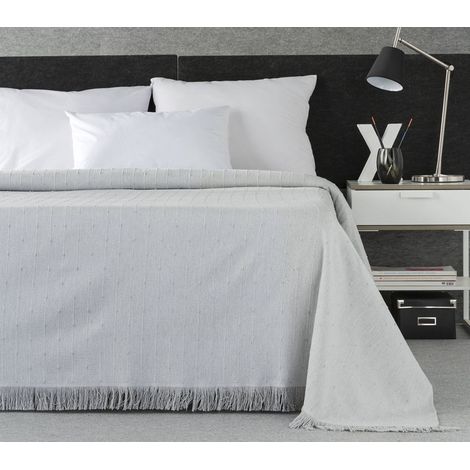 Couette de canapé Polyvalente, Couvre-lit, Couverture Foulard, Plaid pour lit, Housse de canapé, Pratique et Doux Confortable. Coton Polyester. 170 x 240 cm. Couleur Gris (1/3)