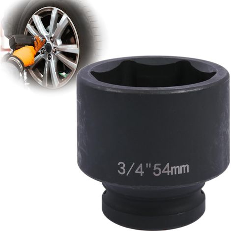 Clé à douille hexagonale de 54 mm, 3/4" en acier au chrome-molybdène, pour changement de roue et atelier (1/5)