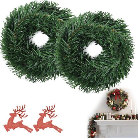 2er Set Künstliche Tannengirlande 11m für Weihnachten, wiederverwendbar