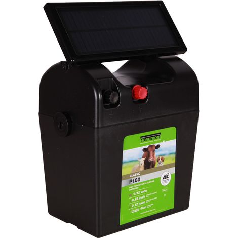 Beaumont – Poste à pile CLASSIC P180 – Kit solaire autonome 12V avec panneau solaire 2,5W – Alimentation 9V/12V – Protection UV